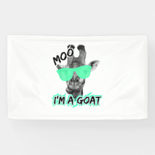 Funny Giraffe Shirt Moo Ich bin ein Ziege Niedlich Banner