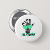 Funny Giraffe Shirt Moo Ich bin ein Ziege Niedlich Button (Vorne & Hinten)