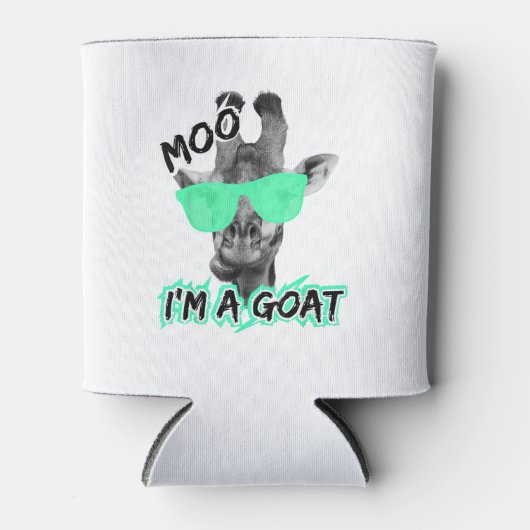 Funny Giraffe Shirt Moo Ich bin ein Ziege Niedlich Dosenkühler (Vorderseite)