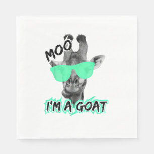 Funny Giraffe Shirt Moo Ich bin ein Ziege Niedlich Serviette