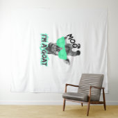 Funny Giraffe Shirt Moo Ich bin ein Ziege Niedlich Wandteppich (Beispiel (Horizontal))