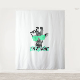 Funny Giraffe Shirt Moo Ich bin ein Ziege Niedlich Wandteppich