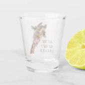 Funny Giraffe Shot Glass Cheers - Custom Text Schnapsglas (Rückseite)