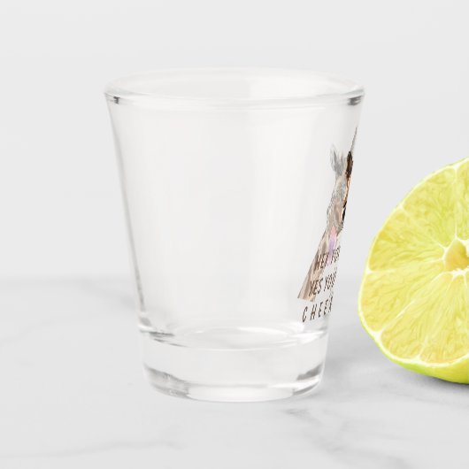 Funny Giraffe Shot Glass Cheers - Custom Text Schnapsglas (Links)