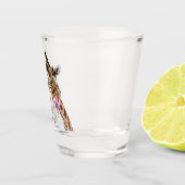 Funny Giraffe Shot Glass Cheers - Custom Text Schnapsglas (Rechts)