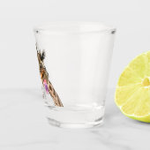 Funny Giraffe Shot Glass Cheers - Custom Text Schnapsglas (Rechts)