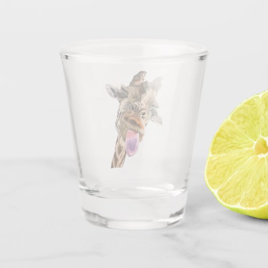 Funny Giraffe Shot Glass Geschenk Schnapsglas (Rückseite)