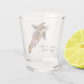 Funny Giraffe Shot Glass Smile - Benutzerdefiniert Schnapsglas (Rückseite)