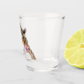 Funny Giraffe Shot Glass Smile - Benutzerdefiniert Schnapsglas (Rechts)