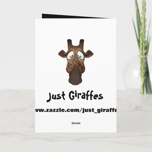 Funny Giraffe & Spider Halloween Card Karte (Rückseite)