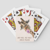 Funny Giraffe Spielkarten - Benutzerdefinierter Te (Rückseite)