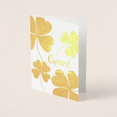 Funny Giraffe St.Patrick's Day Folienkarte (Vorderseite)