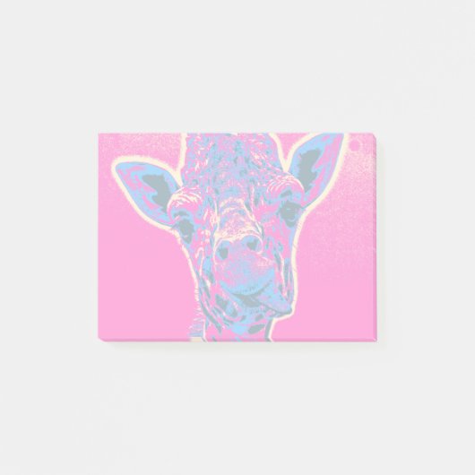 Funny Giraffe stickt seine Zunge heraus Post-it Klebezettel (Vorderseite)