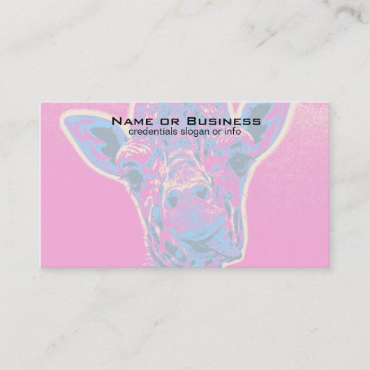 Funny Giraffe stickt seine Zunge heraus Visitenkarte (Vorderseite)