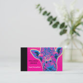 Funny Giraffe stickt seine Zunge heraus Visitenkarte (Stehend Vorderseite)