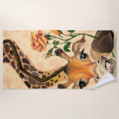Funny Giraffe Strandtuch (Vorderseite)