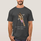 Funny Giraffe T - Shirt - Benutzerdefinierter Text (Vorderseite)