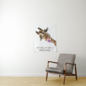 Funny Giraffe Tapestry - Benutzerdefinierter Text Wandteppich (Beispiel)