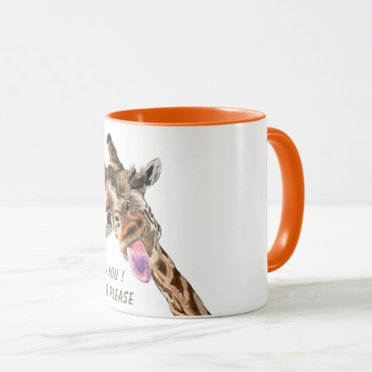 Funny Giraffe Tasse SMile - Benutzerdefinierter Te (VorderseiteRechts)