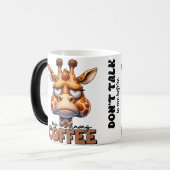 Funny Giraffe Tasse - 'Sprich mir nicht vor meinem (Vorderseite Links)