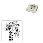 Funny Giraffe Tongue-Hand gezogen Gummistempel (Stempel)