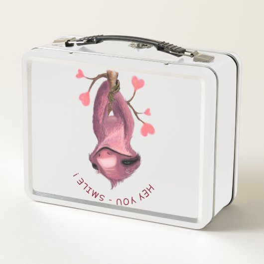 Funny Giraffe Tongue Out and Playful Wink Cartoon  Metall Brotdose (Rückseite)