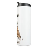 Funny Giraffe Tongue Out and Playful Wink Cartoon Thermosbecher (Nach rechts gedreht)