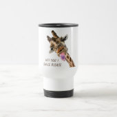 Funny Giraffe Tongue Out and Playful Wink - Fun Reisebecher (Mittel)
