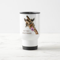 Funny Giraffe Tongue Out and Playful Wink - Fun
