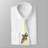 Funny Giraffe Tongue Out and Playful Wink - Hello Krawatte (Gebunden)