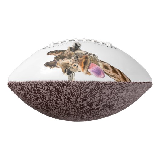 Funny Giraffe Tongue Out and Playful Wink - Lächel Football (Gedreht 90)