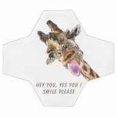Funny Giraffe Tongue Out and Playful Wink - Lächel Fußball (Flach)