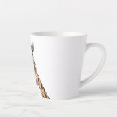 Funny Giraffe Tongue Out and Playful Wink - Lächel Milchtasse (Rechts)