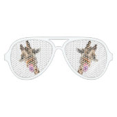 Funny Giraffe Tongue Out and Playful Wink - Lächel Partybrille (Vorderseite)