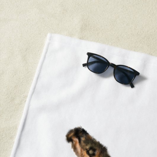 Funny Giraffe Tongue Out and Playful Wink - Lächel Strandtuch (Beispiel)