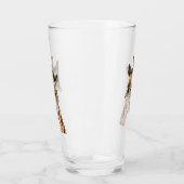 Funny Giraffe Tongue Out and Playful Wink - Spaß Glas (Links)