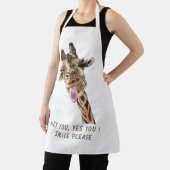 Funny Giraffe Tongue Out Lmile - Benutzerdefiniert Schürze (InSitu)