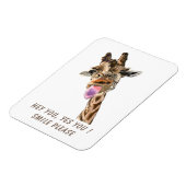 Funny Giraffe Tongue Out Playful Magnet Lächeln (Linke Seite)