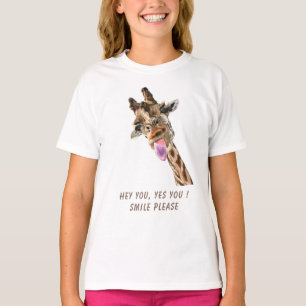 Funny Giraffe Tongue Out T - Shirt - Benutzerdefin