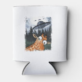 Funny Giraffe UFO Zoo Animal Weird Meme Graphic _ Dosenkühler (Vorderseite)