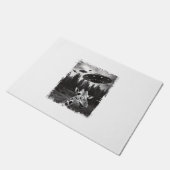 Funny Giraffe UFO Zoo Animal Weird Meme Graphic Fußmatte (Schrägansicht)