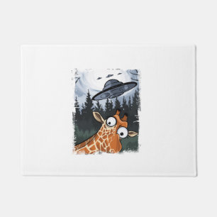 Funny Giraffe UFO Zoo Animal Weird Meme Graphic _ Fußmatte