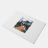 Funny Giraffe UFO Zoo Animal Weird Meme Graphic _ Fußmatte (Schrägansicht)