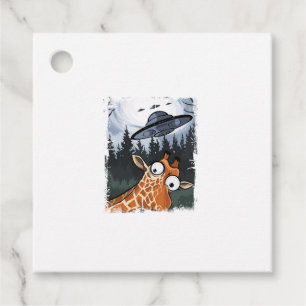 Funny Giraffe UFO Zoo Animal Weird Meme Graphic _ Geschenkanhänger