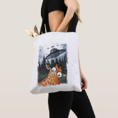 Funny Giraffe UFO Zoo Animal Weird Meme Graphic _ Tasche (Von Nahem)