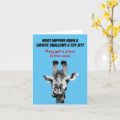 Funny Giraffe Vater Joke Greetings Card Karte (Gelbe Blume)