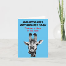 Funny Giraffe Vater Joke Greetings Card