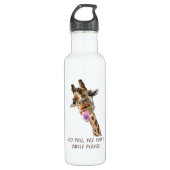 Funny Giraffe Wasserflasche - Benutzerdefinierter  Edelstahlflasche (Vorderseite)