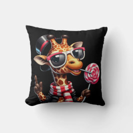 Funny Giraffe Wearing Sonnenbrille Kissen