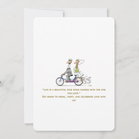 Funny Giraffe Wedding Save The Date (Rückseite)